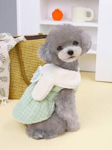 PETSIN Ropa para mascotas, vestidos para perros, vestidos de princesa, ropa esponjosa de otoño e invierno, vestidos para animales pequeños, vestidos lindos, accesorios para gatos, ropa para gatos, zapatos para perros, accesorios para gatos para gatos de interior, suministros para gatos, accesorios y suministros para mascotas navideñas, disfraces de Halloween para perros, suministros y accesorios para cachorros, artículos para perros pequeños - Verde - Ver 5