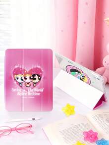 THE POWERPUFF GIRLS X SHEIN 透明亚克力材质，图案包含卡通花朵、泡泡、毛茛花、心形图案、英文字母、小星星和渐变粉色背景。翻盖式保护套兼容 iPad Mini 4/ Mini 5/ Mini 6/ Mini 7/Air/Air 2/9.7/10.5/10.2/Air 4/Air 5/10.9/Pro 11/10/2024/Air 11 (M2)/Pro 11 (M4) 2024/Air 11 英寸 (M3) 2025/iPad (A16) 11 英寸第 11 代 2025 款。高透明度保护套。产品不含触控笔。部分型号在边框内设有笔槽。 - 彩色 - 查看 3