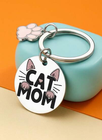 Joivida 猫妈妈钥匙扣礼物 - 适合母亲节、周年纪念日、生日、圣诞节、感恩节、婚礼和任何节日，也适合送给朋友万圣节汽车配件包魅力学校可爱哥特 Y2k