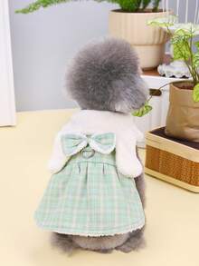PETSIN Ropa para mascotas, vestidos para perros, vestidos de princesa, ropa esponjosa de otoño e invierno, vestidos para animales pequeños, vestidos lindos, accesorios para gatos, ropa para gatos, zapatos para perros, accesorios para gatos para gatos de interior, suministros para gatos, accesorios y suministros para mascotas navideñas, disfraces de Halloween para perros, suministros y accesorios para cachorros, artículos para perros pequeños - Verde - Ver 3