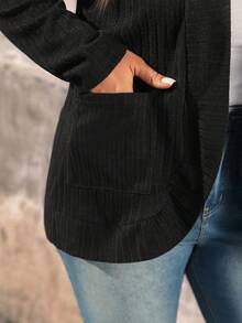 SHEIN PETITE CURVE Plus Size Thin Cardigan, Casual Soft Everyday Slim Fit Comfortable Skin-Friendly High-Quality Elegant Versatile Open Sweater