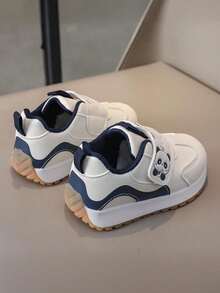 Zapatos mocasines infantiles de cuero sintético con dibujos animados, zapatos para niña, tenis para niño, tenis para niña, tenis de niña, tenis de niño, zapatillas sin cordones para jóvenes, adecuados para actividades al aire libre para el uso diario informal zapatos de niña. - Azul - Ver 5