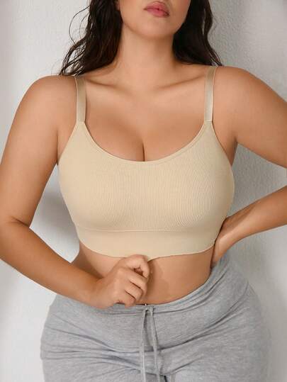 1 件女士加大码无缝舒适吊带背心文胸