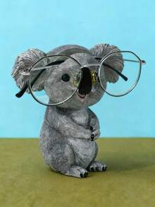 Joivida 1pc Resin Cartoon Koala Eyeglasses Holder, Cute Koala Glasses Frame, Cartoon Theme ABS Desktop Storage Box, Suitable For Fashionable Glasses, Home Office Decor And Gift, Indoor Outdoor Home Decoration - Multicolor - View 2