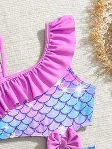 SHEIN One Piece Ruffle Swimsuit For Young Girl Young Girl Rashguard Shirt With UPF 50+ Sun Protection Summer Vacation Thermal Christmas Holiday Festival New Years Valentines Swim Girl Mermaid Swimwear Swimsuits Two Pieces With Ruffles Girl Two Piece Swimsuit Mermaid Bathing Suit For Girls Young Girl 2 Pieces Knit Swimwear Set Swimsuits For Eight Year Old Kids Rainbow Two Piece Young Girl 2 Pieces Ruffled Collar Knit Swimwear Set Bikini Top Swim Shorts Swimsuits For Eight Year Old Two Pieces With Ruffl Young Girl 2 Pieces Ruffle Knit Swimwear Set Girl 2 Pieces Ruffled Swimwear Swimsuits For Girl Two Pieces With Ruffles Girl Bikini Top Swim Shorts - Purple - View 8