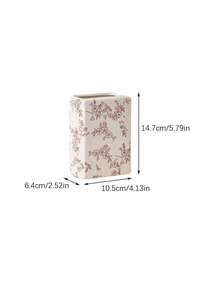Joivida 1pc Ceramic Book Vase - Rectangular Floral Design For Home Decoration, Multi-Functional Storage And Display Of Fresh Flowers, Tulips, Table Or Shelf Decoration, Classic Style Decorative Vase, Vivid Illustration Cover Design - Multicolor - View 9