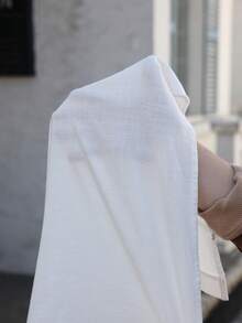 Manfinity Homme قميص رسمي كاجوال بأكمام طويلة وأزرار أمامية للرجال - أبيض - مشاهدة 6