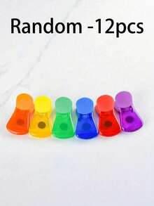 彩色磁性食品薯片零食袋封口夹 - 家用防潮保鲜零食封口夹、调味料封口夹、照片磁性夹、家居饰品、厨房装饰，适用于家庭厨房收纳（颜色随机） - 彩色 - 查看 19