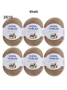 6卷300克澳洲美利奴羊毛纱线，70%美利奴羊毛，30%抗起球纤维，柔软舒适透气，色彩鲜艳，适用于编织毛衣、背心、手工艺品和DIY手工材料。