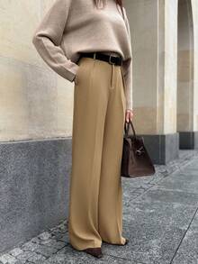 Anewsta 3条优雅时尚直筒高腰裤套装，女士度假/新年服装，春夏款 - 彩色 - 查看 7