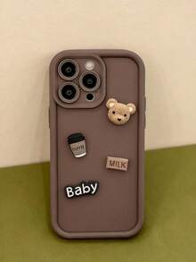 Joivida 可爱熊毛绒手机壳兼容 Apple IPhone 16/16 Pro/16 Pro Max、IPhone 15 New、IPhone 14 Pro/13/12/11 Pro Max/X/XR、IPhone 14 Plus、IPhone 7/8、SE 防震保护套；还兼容三星 Galaxy A05/A05S/S20 FE/S24 Ultra、Redmi 13C/14C/A3、OPPO A16/A17/A58/A60、Vivo Y02/Y02S/Y17S、Honor X50i/X8B/X8A - 咖啡棕 - 查看 2