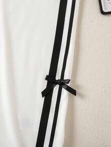 SHEIN Rochie lungă fără mâneci, cu imprimeu color block, pentru fete - Multicolor - Vizualizare 6