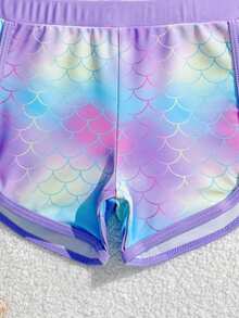 SHEIN Bộ đồ bơi chống nắng 2 mảnh cho bé gái, chỉ số chống nắng UPF 50+, size 4-8 tuổi, thích hợp cho kỳ nghỉ hè, lễ Giáng sinh, lễ hội, năm mới, lễ tình nhân. Bộ đồ bơi hai mảnh dài tay cho bé gái, áo bơi dài tay và quần short có khóa kéo, thích hợp cho thanh thiếu niên, bộ đồ bơi chống nắng cho bé gái, áo bơi dài tay và quần short. - Nhiều màu - Xem 5