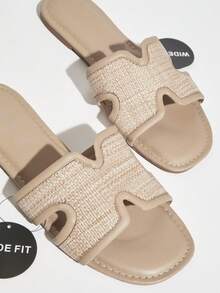 SHUZIA Sandal đế bằng dệt kiểu Bohemian dành cho nữ, hoàn hảo cho kỳ nghỉ và du lịch, giày mùa hè, giày mùa xuân, kỳ nghỉ xuân, lễ Phục sinh, quà Ngày của Mẹ, quà Giáng sinh, quà Ngày Valentine, cỡ rộng. - Màu be - Xem 3