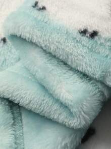 Dazy Plus 加厚卡通图案宽松直筒家居裤，保暖内衬，适合大码女性和女孩的休闲睡衣，秋冬季 - 薄荷綠 - 查看 3