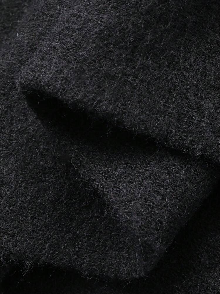 Women's Colorblock Bow Knitted Sweater, Elegant For Autumn/Winter