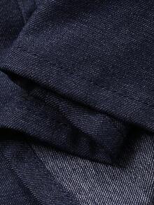 DAZY Women's Bow Tie Strap Korean Style Denim Blouse