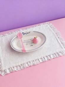 Joivida 1pc/6pcs/10pcs Korean Ins Style Heart Lace Small Napkin Placemat, Multi-Purpose Dust Cover Cloth For Food Photography - Multicolor - View 2