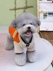 PETSIN Comfortable And Cute Pet Vest – Thickened Autumn/Winter Wearable For Small Animals, Including Dogs, Cats, And Kittens, Suitable For Home, Travel, And Everyday Play - Orange - View 6