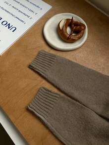 Franclia Women's Minimalist Versatile Elegant Cardigan Fall Winter Cloth For Women - Camel - View 4