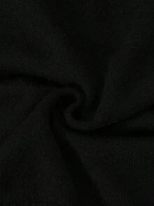 Lacomfia 女士仿两件式披肩领毛衣 - 黑色 - 查看 8