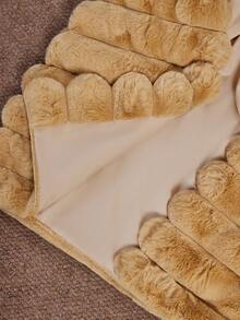 Anewsta 新款秋冬蓬松长款大衣，女士时尚皮草外套 - 駝色 - 查看 8