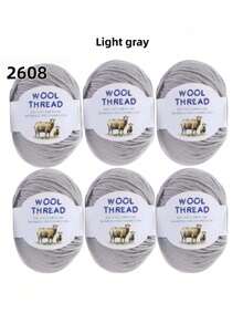 6卷300克澳洲美利奴羊毛纱线，70%美利奴羊毛，30%抗起球纤维，柔软舒适透气，色彩鲜艳，适用于编织毛衣、背心、手工艺品和DIY手工材料。