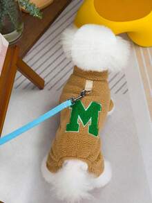 PETSIN Cuddly Thick Pet Jumpsuit – Cute Four-Legged Fleece Pajamas For Small Dogs & Cats, Cozy Autumn/Winter Outfit For Play And Relaxation