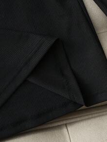 Franclia 2025秋冬女士优雅通勤针织套装，女士优雅修身上衣，女士通勤中长裙