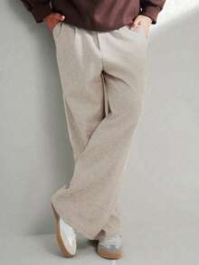 Airaco Men's Pleated Waist Belt Loop Casual Straight Loose Sweatpants - Grey - View 5