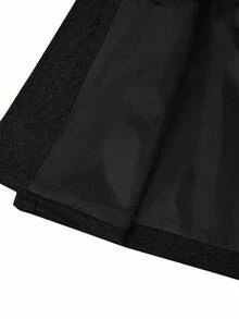 Manfinity Homme Men's Solid Color Minimalist Everyday Long Sleeve Overcoat - Black - View 6
