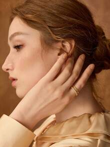 MOTF PREMIUM ANILLO DOBLE SIMPLE DORADO - Amarillo Oro - Ver 4