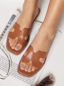 SHUZIA 女士簡約風格平底涼鞋