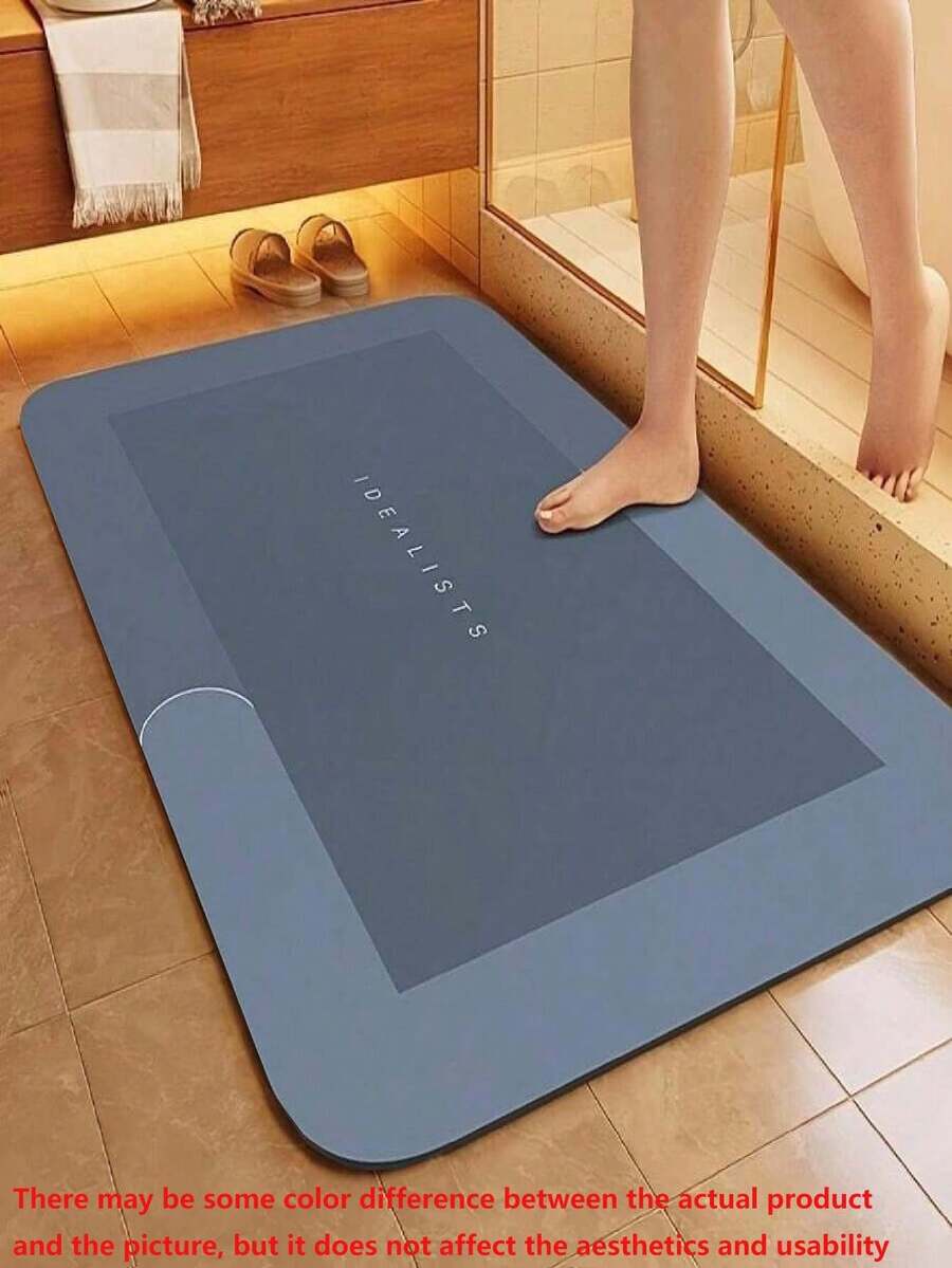 1 Peça Tapete de Banheiro de Terra Diatomácea, Tapete Antiderrapante para Porta, Tapete de Chão, Tapete de Banheiro Absorvente, Tapete Antiderrapante, Tapete de Cozinha, Tapete de Secagem Rápida, Alta Absorção, Conjunto de Banheiro, Tapete de Lavanderia, Tapete de Quarto, Adequado para Tapetes de Porta e Banheiro, Tapete de Porta, Tapete de Chuveiro, Decoração de Banheiro