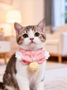 PETSIN 宠物可爱领结项圈围兜；宠物领结项圈；宠物针织项圈；宠物配件；宠物用品。