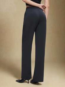BizChic 2025 Autumn/Winter New Gray Striped Side Pocket Women's Pants, Suit Trousers, Vintage Chic Urban Commute Everyday Casual Romantic 90s Christmas New Year, Thanksgiving Elegant Party, Beach Graduation Fashion Stylish, Versatile Simple Romantic, Suitable For Wedding Guest, Host, Date, Party, Concert, Stage Performance, Brunch, Airport, Multi-Occasion