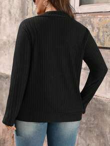 SHEIN PETITE CURVE Plus Size Thin Cardigan, Casual Soft Everyday Slim Fit Comfortable Skin-Friendly High-Quality Elegant Versatile Open Sweater