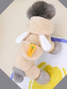 PETSIN Cuddly Thick Pet Jumpsuit – Cute Four-Legged Fleece Pajamas For Small Dogs & Cats, Cozy Autumn/Winter Outfit For Play And Relaxation