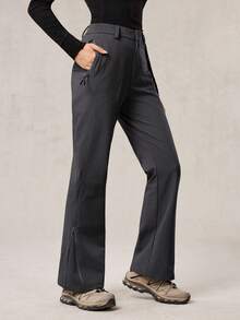 OutZeal Women PFC-Free Water-Resistant Multi Pockets Zippered Leg Opening Flared Outdoor Pants Camping Hiking Climbing - Dark Grey - View 6