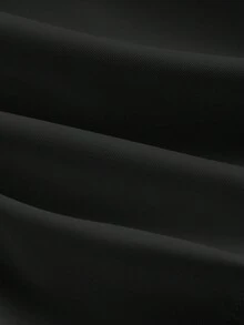 SHEIN MOD Bộ đồ liền thân cổ cao có túi cỡ lớn dành cho nữ kèm thắt lưng - màu đen - Xem 4