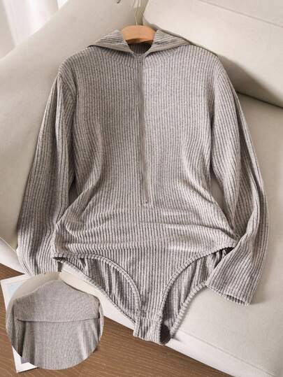 CosyJoli 大码休闲拉链修身连体衣