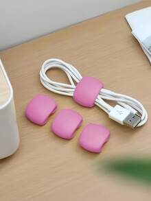 10个/15个/20个/50个随机颜色 线缆整理器 耳机充电线收纳架 多功能简约线缆收纳架 适用于办公室、家庭桌面 线缆管理必备工具 易于安装 耐用 节省空间 - 彩色 - 查看 1