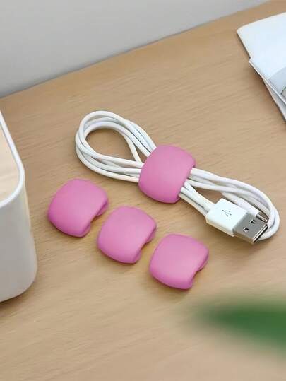 ケーブルオーガナイザー ヘッドホン充電ケーブルホルダー 10個/15個/20個/50個セット ランダムカラー マルチファンクション ミニマリスト ケーブル収納ラック オフィス/ホームデスク ワイヤー管理 必需品 簡単設置 耐久性 省スペース