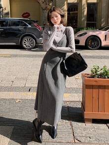 DAZY 女士纯色中长吊带裙