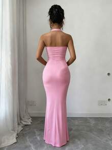 Rafferiza Women's Casual Shirts, Elegant Shirts, Fashionable Shirts, Glossy Shirts, Satin Shirts, Embossed Shirts, 3D Shirts, Long-Sleeved Shirts, High-End Shirts, Versatile Shirts, Spring/Summer Shirts, Autumn Shirts. - Pink - View 2