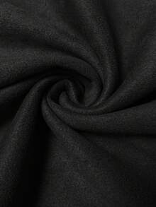 Elaquor Plus Size Women Metal Chain Decor Solid Color Long Sleeve Casual Dress/Christmas Dress - Black - View 8