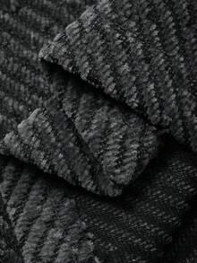 Livesso 女士休闲直筒裤，时尚灰色宽松商务通勤简约格纹条纹款，适合秋冬季穿着 - 灰色 - 查看 8