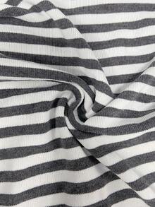 Aloruh Women's New Low Waist Brown Striped Pants, Autumn/Winter - Grey - View 7