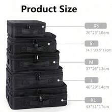 1个旅行化妆箱，化妆品收纳盒，便携式化妆师储物包，带可调节隔板，可收纳化妆品、化妆刷、洗漱用品、珠宝、数码配件，也可作房间装饰、收纳盒、化妆品整理盒、化妆包、洗漱包、化妆袋、化妆品收纳包 - 黑色 - 查看 9