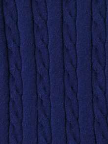 Tween Girls Long Sleeve Snug Fit Sweater Dress With Ruffle Hem, Suitable For Spring, Autumn, Winter, Can Be Paired With Padded Coat - Royal Blue - View 6